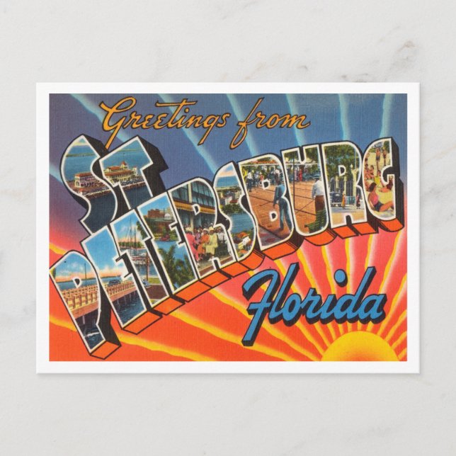 Greetings from St. Petersburg, Florida Travel Postcard (Front)