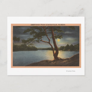 Greetings from Sumterville, Florida - Moon Postcard