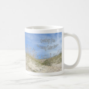 Greetings From Sunny OBX Sea Oats Items Coffee Mug