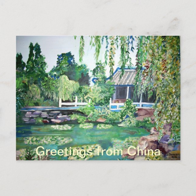 Greetings from Suzhou  Gardens, Postcard (Front)