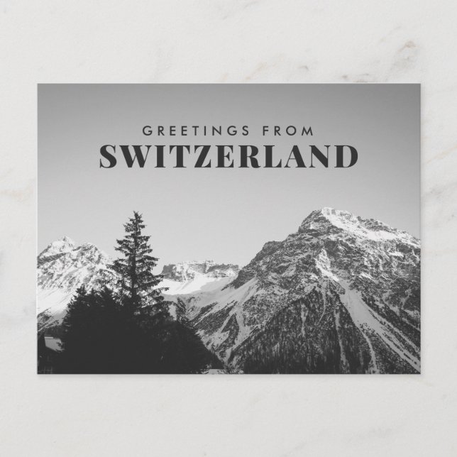 Greetings from Switzerland Postcard (Front)