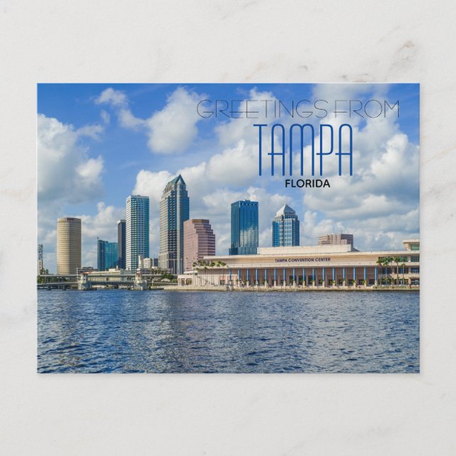 Greetings from Tampa Florida Scenic Postcard (Front)
