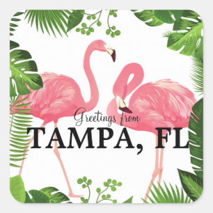 Greetings from Tampa, Florida Square Sticker