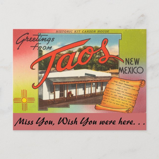 Greetings from Taos Postcard (Front)