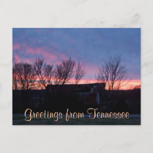 GREETINGS FROM TENNESSEE country sunset photo   Postcard