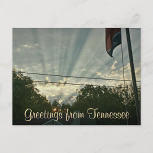 GREETINGS FROM TENNESSEE dynamic sunset photo   Postcard