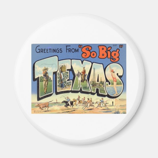 Greetings From Texas Magnet (Front)