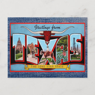 Greetings from Texas Travel Postcard