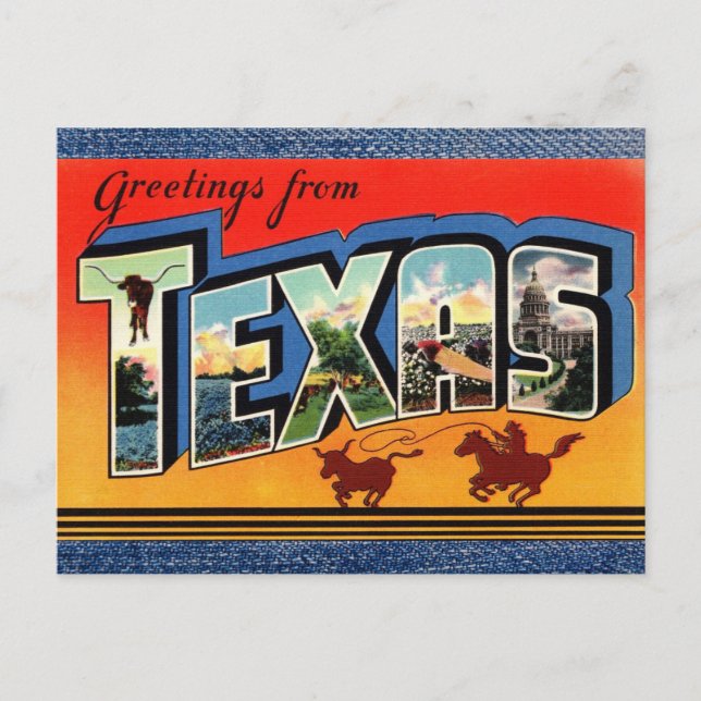 Greetings from Texas Travel Postcard (Front)