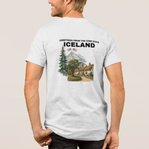 Greetings From The 52nd State Iceland Funny Map Me Tri-Blend Shirt