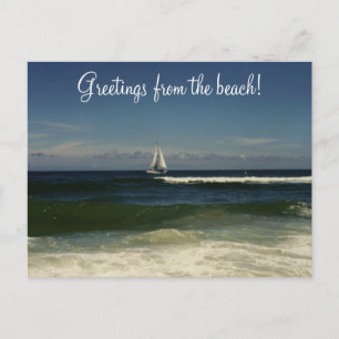 Greetings from the beach! postcard