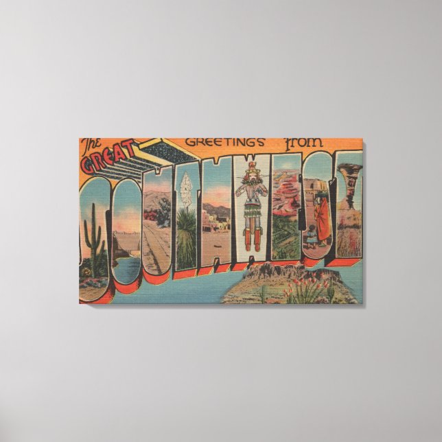 Greetings from the Great Southwest Canvas Print (Front)