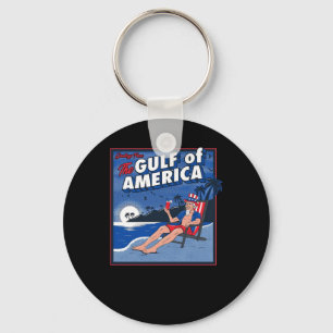 Greetings From The Gulf Of Us America  Keychain