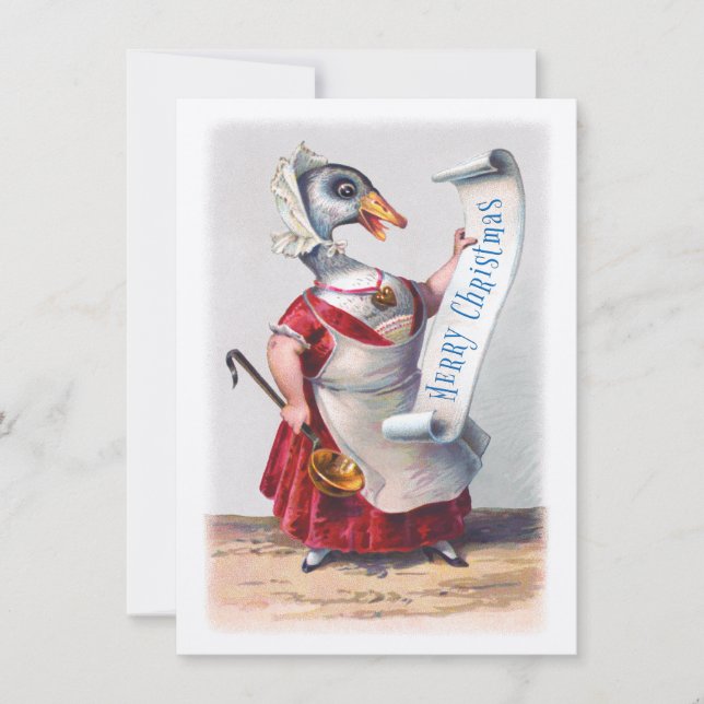 Greetings from the Holiday Goose Invitation (Front)
