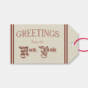 Greetings from the North Pole Gift Tags
