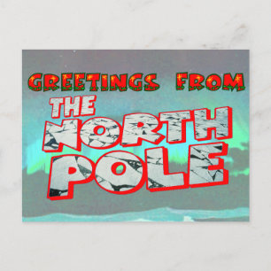 GREETINGS FROM THE NORTH POLE POSTCARD