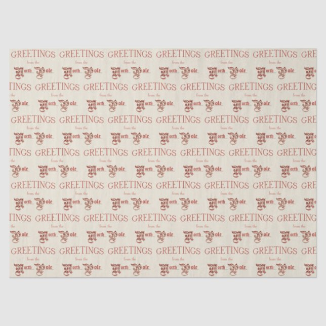 Greetings from the North Pole Tissue Paper (Front)