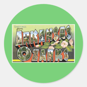 Greetings from the Ozarks! Classic Round Sticker