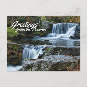 Greetings from the Poconos! Factory Falls Postcard