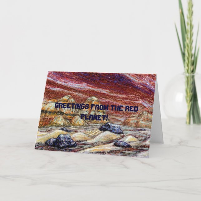 Greetings from the Red Planet! Customizable Card (Front)