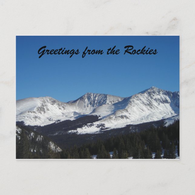 Greetings from the Rockies Postcard (Front)