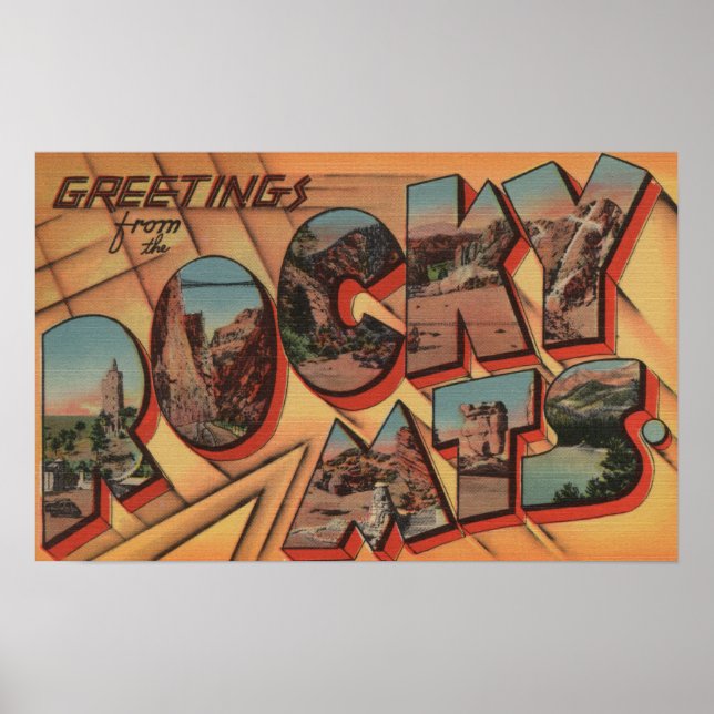 Greetings from the Rocky Mountains Poster (Front)
