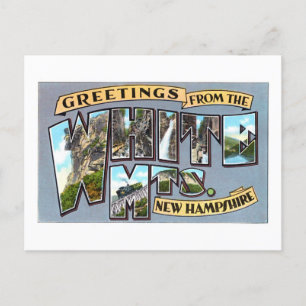 Greetings from the White Mountains, New Hampshire Postcard