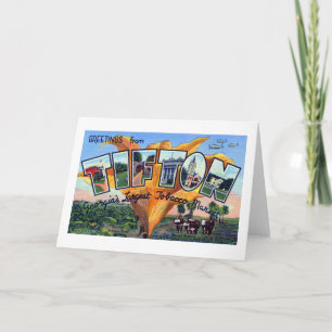 Greetings from Tifton Georgia Vintage Card