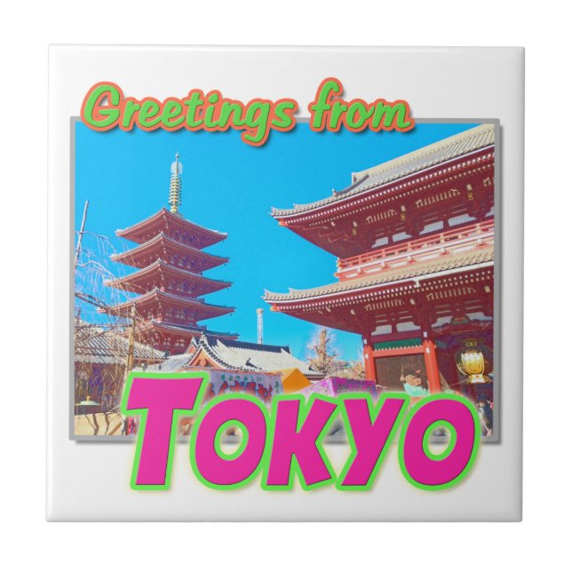 "Greetings from Tokyo" Tile (Front)