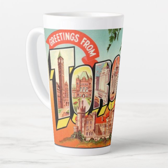 Greetings from Toronto Canada Latte Mug (Left Angle)