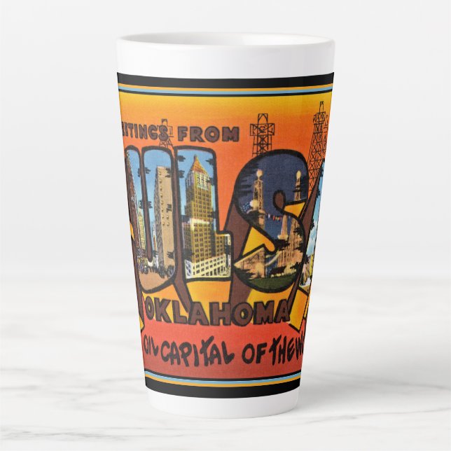 Greetings from Tulsa Latte Mug (Front)