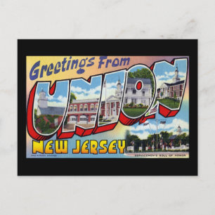 Greetings from Union New Jersey Postcard