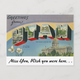 Greetings from Utah Postcard