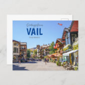 Greetings from Vail Colorado Downtown Postcard (Front/Back)