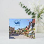 Greetings from Vail Colorado Downtown Postcard (Standing Front)