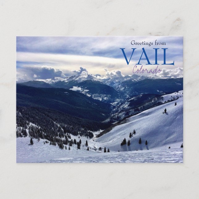 Greetings from Vail Colorado Scenic Postcard (Front)