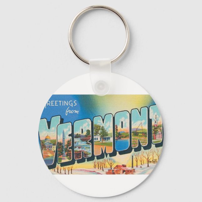 Greetings From Vermont Keychain (Front)