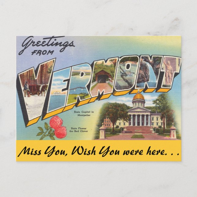 Greetings from Vermont Postcard (Front)