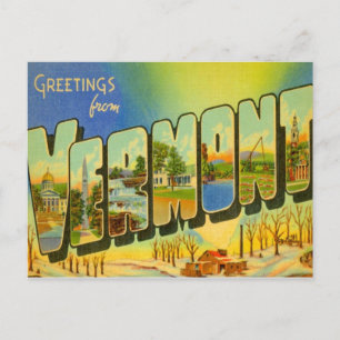 Greetings From Vermont USA Postcard