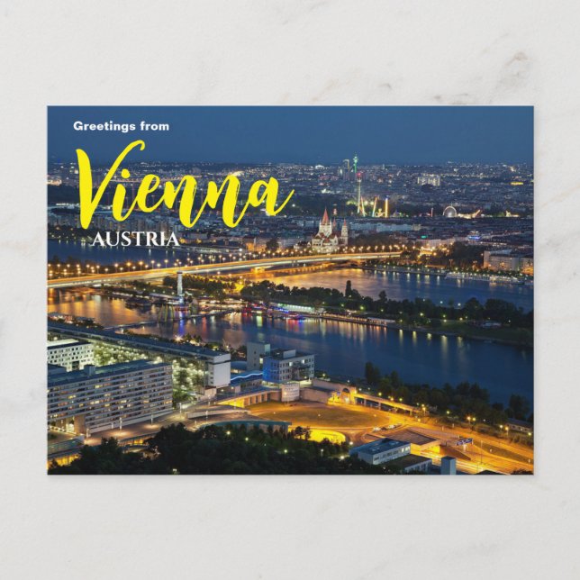 Greetings from Vienna Austria Postcard (Front)