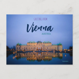 Greetings from Vienna Austria Postcard Belvedere