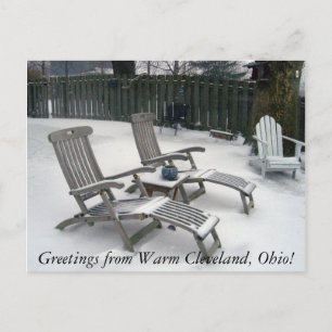 Greetings from Warm Cleveland Ohio Postcard