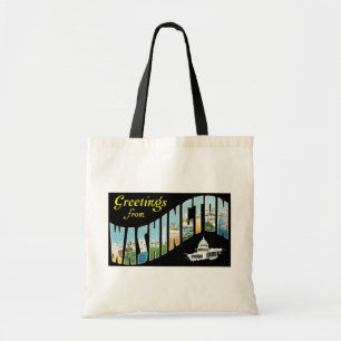 Greetings from Washington D.C.! Vintage Post Card Tote Bag