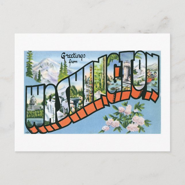 Greetings from Washington State Postcard (Front)