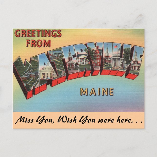 Greetings from Waterville Postcard (Front)