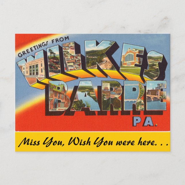 Greetings from Wilkes Barre Postcard (Front)