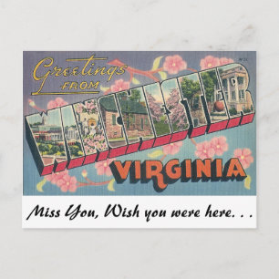 Greetings from Winchester, Virginia Postcard