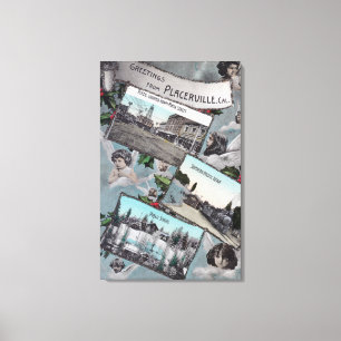 Greetings From with Scenic Views Canvas Print