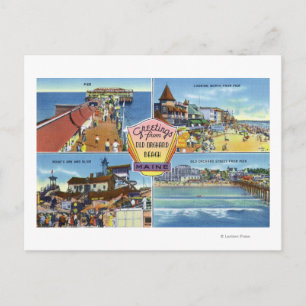 Greetings From with Scenic Views Postcard