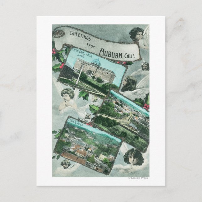 Greetings From with Scenic ViewsAuburn, CA Postcard (Front)